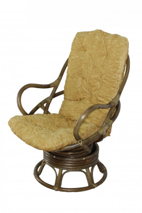 Кресло-качалка Swivel Rocker (Ротанг №6, ткань Mulan 152) в Каргате - kargat.mebelnovo.ru | фото