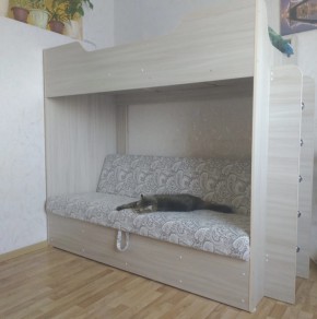 Кровать двухъярусная с диваном в Каргате - kargat.mebelnovo.ru | фото