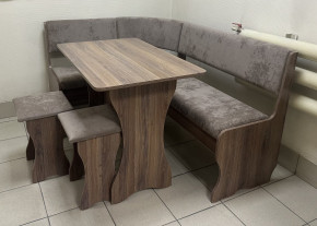 Кухонный уголок Миссия V велюр(серый) в Каргате - kargat.mebelnovo.ru | фото