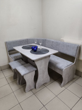 Кухонный уголок Миссия V велюр (цемент) в Каргате - kargat.mebelnovo.ru | фото