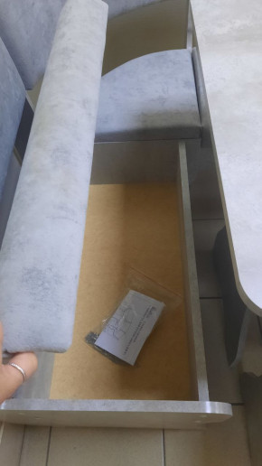 Кухонный уголок Миссия V велюр (цемент) в Каргате - kargat.mebelnovo.ru | фото