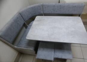 Кухонный уголок Миссия V велюр (цемент) в Каргате - kargat.mebelnovo.ru | фото