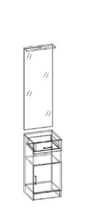 Машенька зеркало с тумбой в Каргате - kargat.mebelnovo.ru | фото