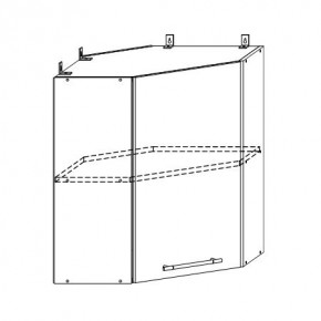 Монако ВПУ 600 шкаф верхний угловой в Каргате - kargat.mebelnovo.ru | фото