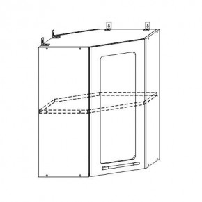 Монако ВПУС 550 шкаф верхний угловой в Каргате - kargat.mebelnovo.ru | фото