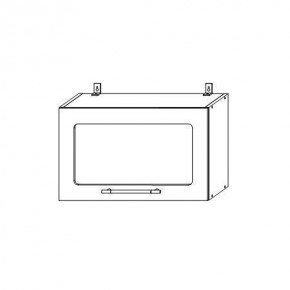 Опера ВПГС 600 шкаф верхний горизонтальный со стеклом в Каргате - kargat.mebelnovo.ru | фото