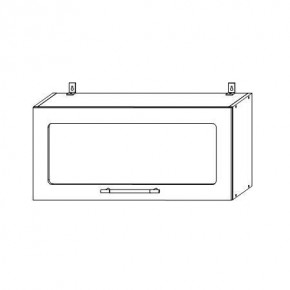 Опера ВПГС 800 шкаф верхний горизонтальный со стеклом в Каргате - kargat.mebelnovo.ru | фото