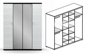 Шкаф 4-х дверный Гретта СБ-207 в Каргате - kargat.mebelnovo.ru | фото