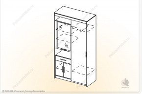 Шкаф Мелисса К-2 (пеликан) в Каргате - kargat.mebelnovo.ru | фото