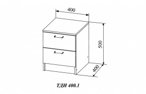Тумба прикроватная Diamante ТДИ 400-1 в Каргате - kargat.mebelnovo.ru | фото